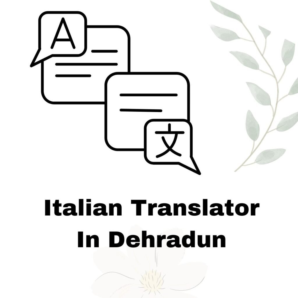 Italian Translator In Dehradun